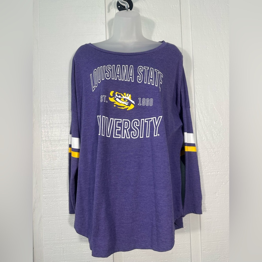 National Collegian Women’s LSU Long Sleeve Tshirt Size XL EUC